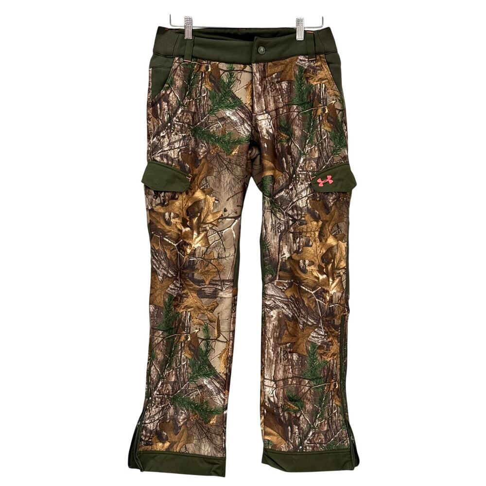 Under Armour ColdGear Storm1 Realtree Camo Hunting Cargo Pants Women's M Outdoor